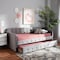Baxton Studio Jona Grey Velvet and Button Tufted Twin Size Daybed with Trundle 169-10845 - alternate 9